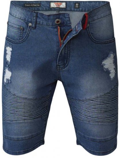 D555 Rodrigo Stretch Biker Style Shorts - Šortky - Šortky Nadměrné Velikosti W40-W60