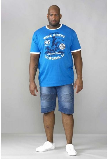 D555 Rodrigo Stretch Biker Style Shorts - Šortky - Šortky Nadměrné Velikosti W40-W60