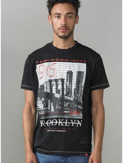 D555 Cain T-shirt Black - Trička - Trička nadměrné velikosti - 2XL-14XL