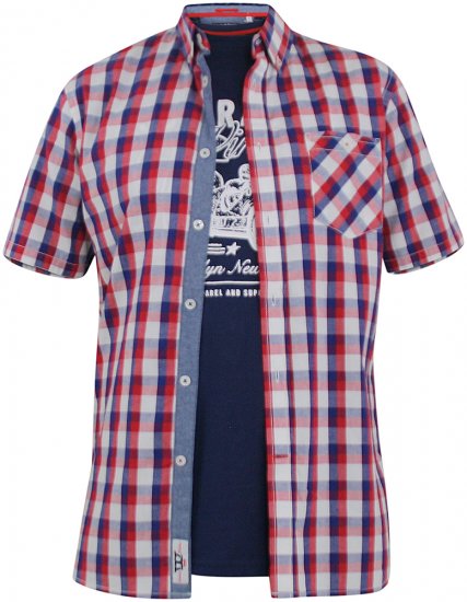 D555 Hadwin Short Sleeve Shirt & T-shirt Combo - Košile - Košile 2XL-10XL