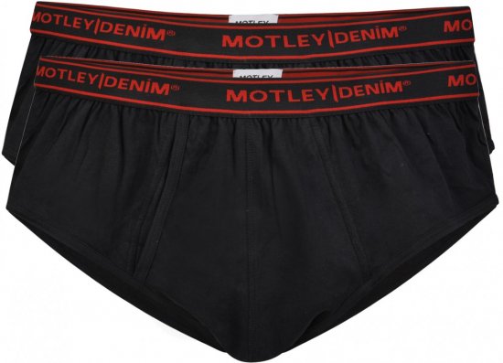 Motley Denim Briefs Black 2-pack - Všechno oblečení - Pánské nadměrné velikosti