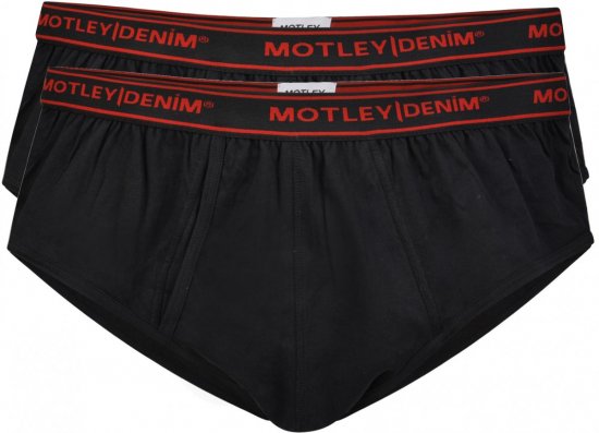 Motley Denim Briefs Black 2-pack - Spodní prádlo - Spodní Prádlo Nadměrné Velikosti 2XL-8XL