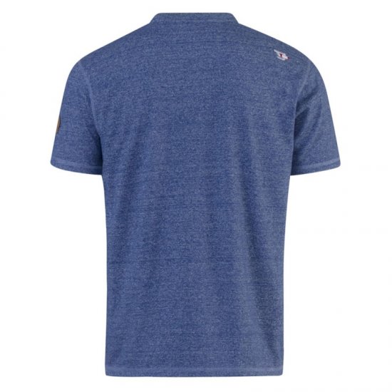 D555 Daniel Grandad T-shirt Denim - Trička - Trička nadměrné velikosti - 2XL-14XL