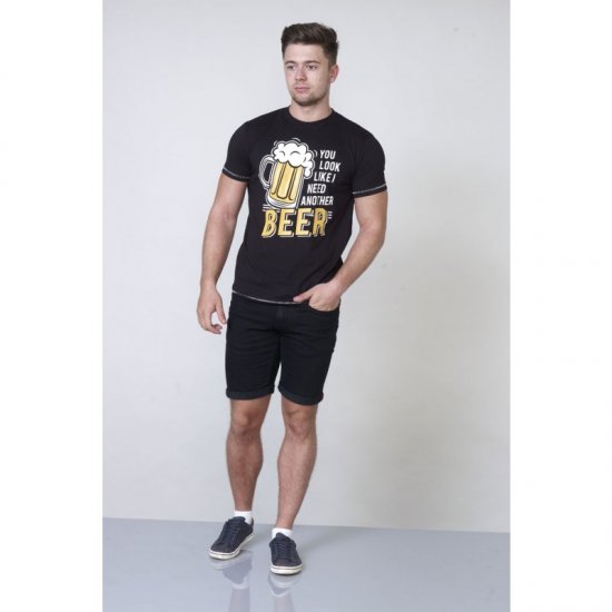 D555 Murray T-shirt Black - Trička - Trička nadměrné velikosti - 2XL-14XL