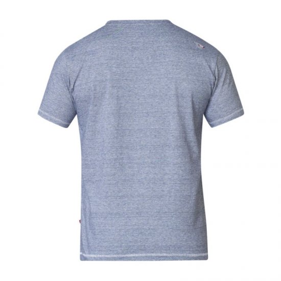 D555 Darcy Embroidered T-shirt Blue - Trička - Trička nadměrné velikosti - 2XL-14XL