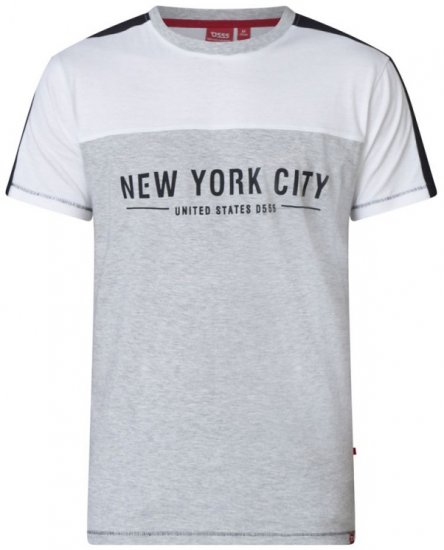 D555 Alvester T-shirt Grey - Trička - Trička nadměrné velikosti - 2XL-14XL