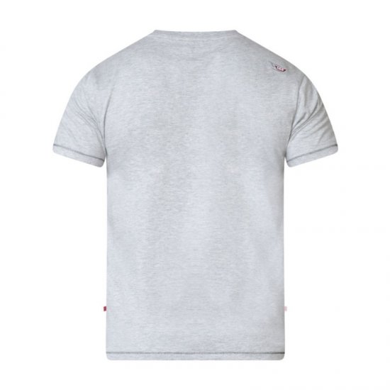D555 Clive T-shirt Grey - Trička - Trička nadměrné velikosti - 2XL-14XL