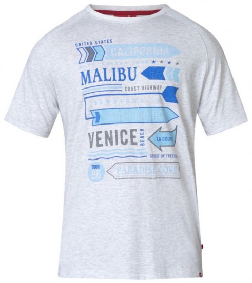 D555 Norris T-shirt Grey - Trička - Trička nadměrné velikosti - 2XL-14XL