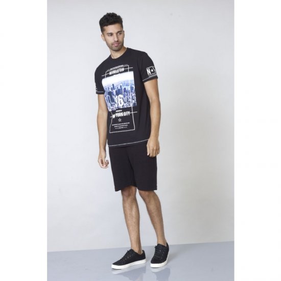 D555 Ethan T-shirt Black - Trička - Trička nadměrné velikosti - 2XL-14XL