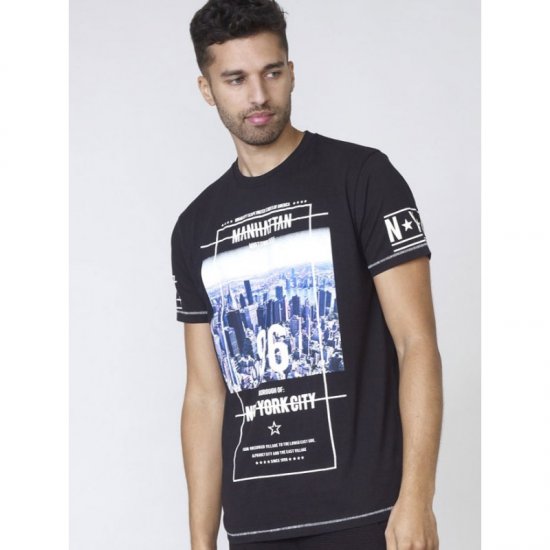 D555 Ethan T-shirt Black - Trička - Trička nadměrné velikosti - 2XL-14XL