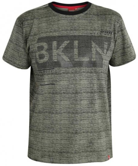 D555 NewYork Brooklyn T-shirt Khaki - Trička - Trička nadměrné velikosti - 2XL-14XL