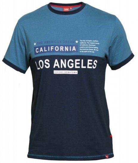 D555 Jackson T-shirt Teal - Trička - Trička nadměrné velikosti - 2XL-14XL