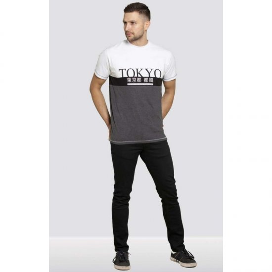 D555 Morris T-shirt Charcoal - Trička - Trička nadměrné velikosti - 2XL-14XL