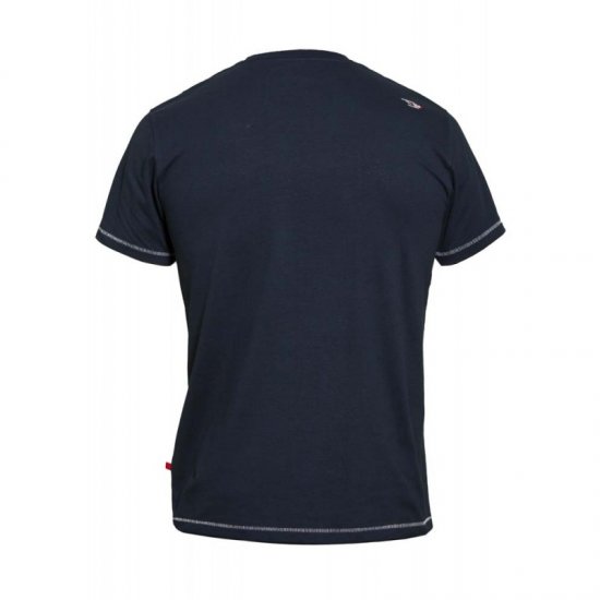 D555 Thornton Embroidery T-shirt Navy - Trička - Trička nadměrné velikosti - 2XL-14XL