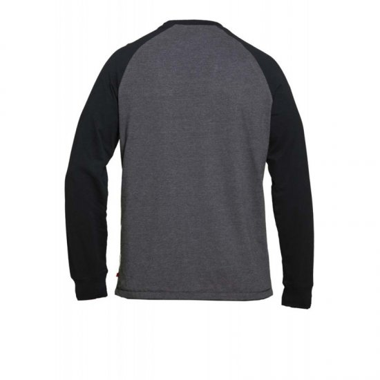 D555 Illinois Long Sleeve T-shirt Charcoal - Trička - Trička nadměrné velikosti - 2XL-14XL