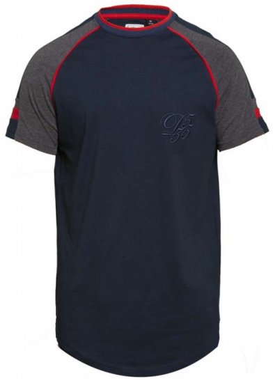 D555 Brendon T-shirt Navy - Trička - Trička nadměrné velikosti - 2XL-14XL