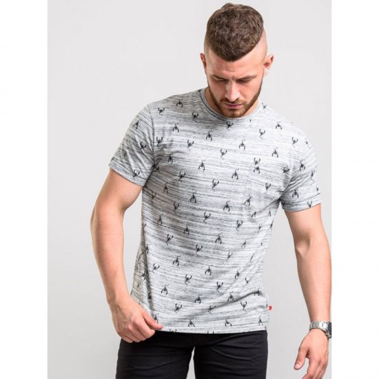 D555 Dario T-shirt Grey - Trička - Trička nadměrné velikosti - 2XL-14XL