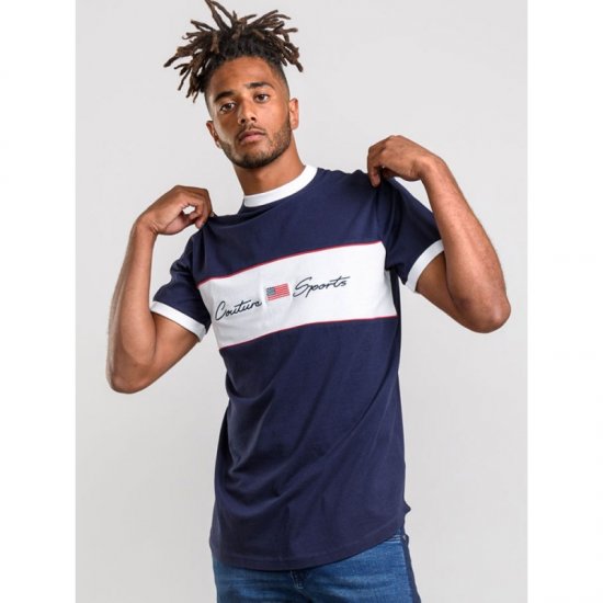 D555 Cullen T-shirt Navy - Trička - Trička nadměrné velikosti - 2XL-14XL