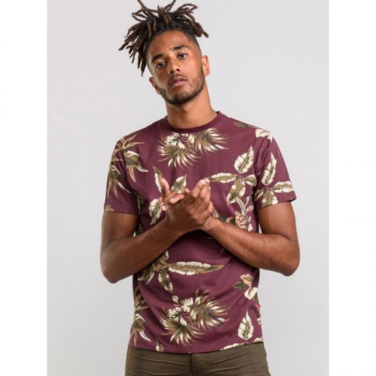 D555 Baxter T-shirt Wine-red - Trička - Trička nadměrné velikosti - 2XL-14XL