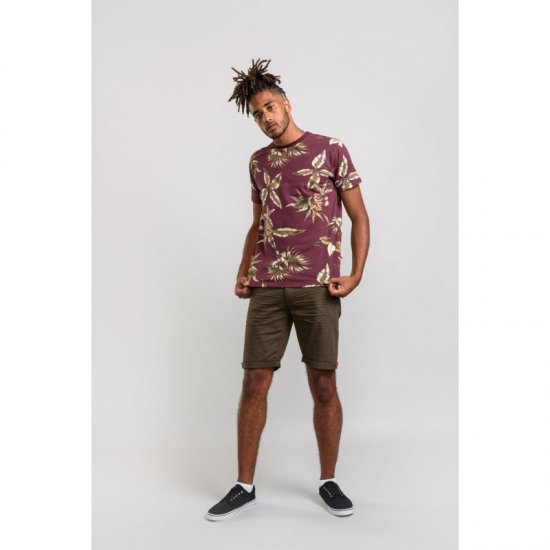 D555 Baxter T-shirt Wine-red - Trička - Trička nadměrné velikosti - 2XL-14XL