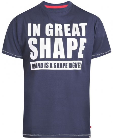 D555 Ronald T-shirt Navy - Trička - Trička nadměrné velikosti - 2XL-14XL