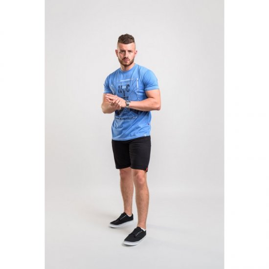 D555 Monty T-shirt Blue - Trička - Trička nadměrné velikosti - 2XL-14XL