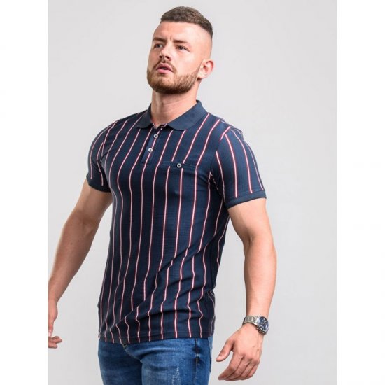 D555 Martel Polo Navy - Polokošile - Polokošile 2XL-8XL - Trička s límečkem 2XL-8XL