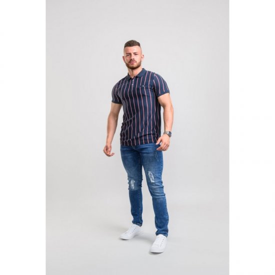 D555 Martel Polo Navy - Polokošile - Polokošile 2XL-8XL - Trička s límečkem 2XL-8XL