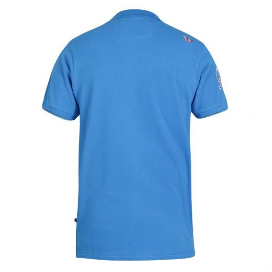 D555 Parker Polo Blue - Polokošile - Polokošile 2XL-8XL - Trička s límečkem 2XL-8XL