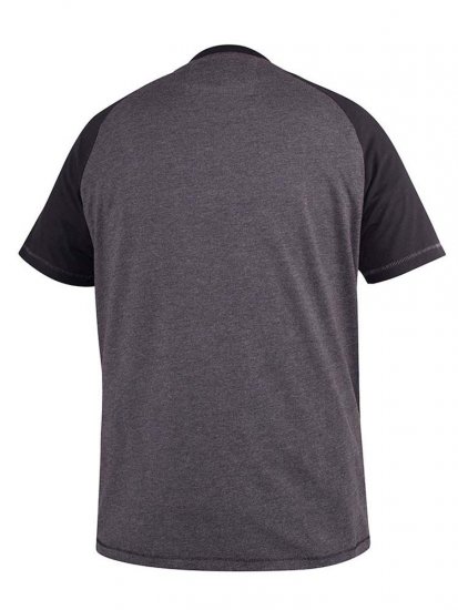 D555 Lismore Raglan Sleeve San Diego Printed T-Shirt Charcoal - Trička - Trička nadměrné velikosti - 2XL-14XL