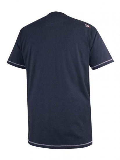 D555 Randwick San Francisco Printed T-Shirt Navy - Trička - Trička nadměrné velikosti - 2XL-14XL