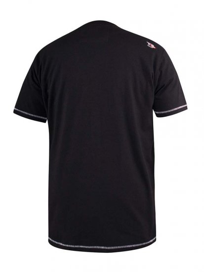 D555 Willoughby NYC Dot Printed T-Shirt Black - Trička - Trička nadměrné velikosti - 2XL-14XL