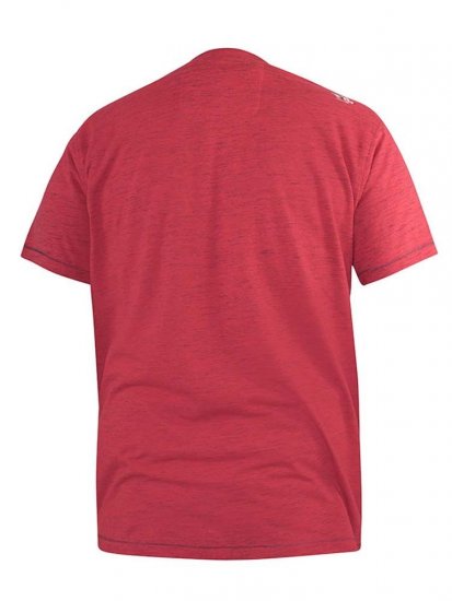 D555 Brisbane Santa Monica Route 66 Printed T-Shirt Red - Trička - Trička nadměrné velikosti - 2XL-14XL