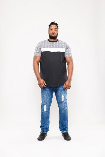 D555 Vista Couture Cut And Sew Curved Hem T-Shirt - Trička - Trička nadměrné velikosti - 2XL-14XL