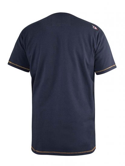 D555 Jasper Authentic Printed T-shirt Navy - Trička - Trička nadměrné velikosti - 2XL-14XL
