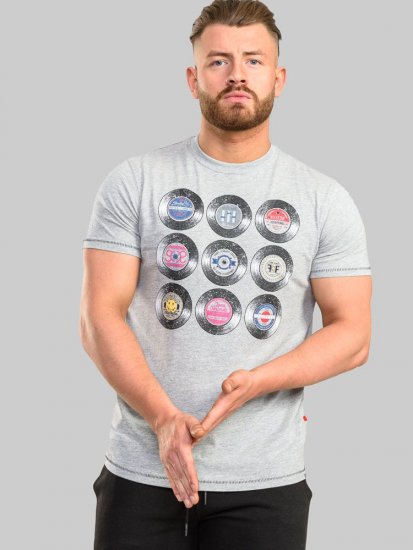 D555 Hexworth Vinyl Records Printed T-Shirt - Trička - Trička nadměrné velikosti - 2XL-14XL
