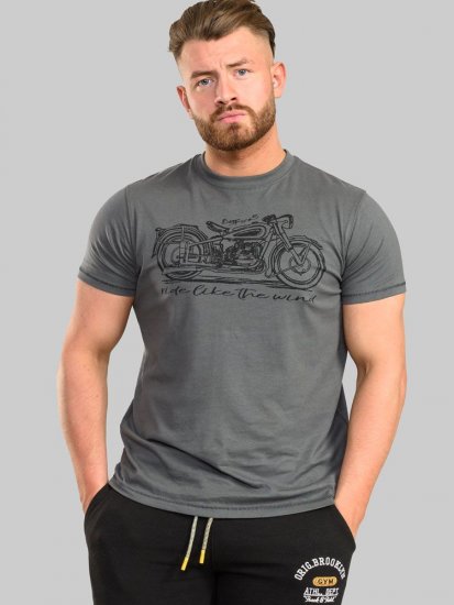 D555 Puxton Motorbike Printed T-Shirt - Trička - Trička nadměrné velikosti - 2XL-14XL