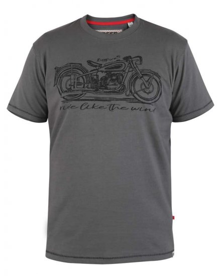 D555 Puxton Motorbike Printed T-Shirt - Trička - Trička nadměrné velikosti - 2XL-14XL