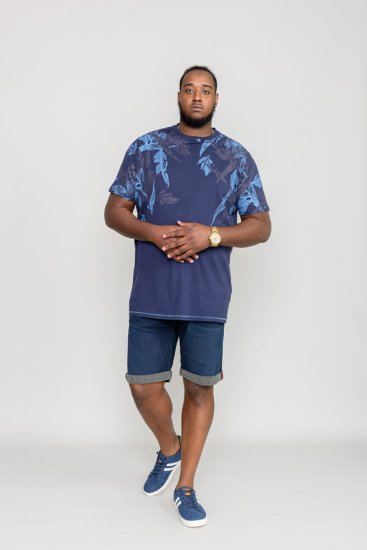 D555 BROMLEY Floral Panel Printed T-Shirt - Trička - Trička nadměrné velikosti - 2XL-14XL