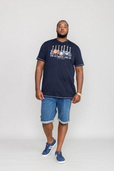 D555 PICKEMHAM Printed T-Shirt - Trička - Trička nadměrné velikosti - 2XL-14XL