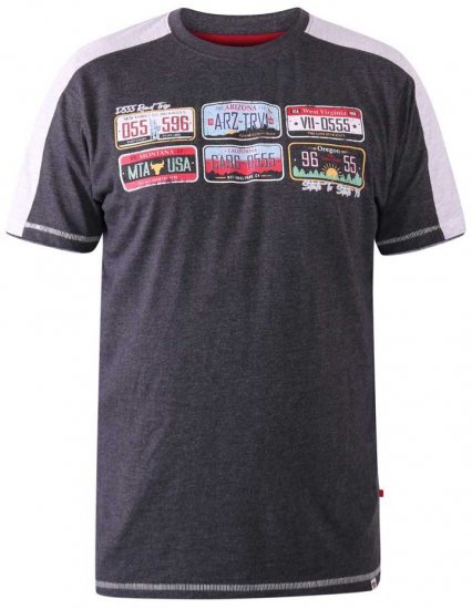 D555 SOHO American Number Plate T-Shirt - Trička - Trička nadměrné velikosti - 2XL-14XL