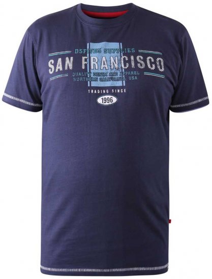 D555 WANSTEAD San Francisco T-Shirt - Trička - Trička nadměrné velikosti - 2XL-14XL