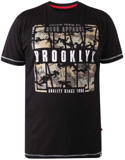D555 BRICKET Camo Brooklyn T-Shirt - Trička - Trička nadměrné velikosti - 2XL-14XL