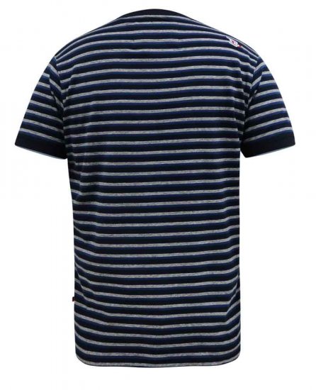D555 Beamont Jacquard Stripe T-Shirt - Trička - Trička nadměrné velikosti - 2XL-14XL