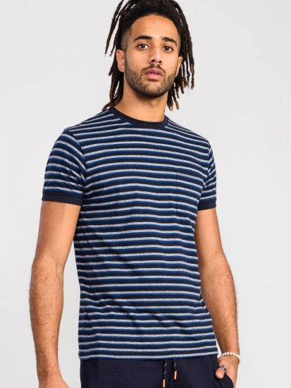 D555 Beamont Jacquard Stripe T-Shirt - Trička - Trička nadměrné velikosti - 2XL-14XL