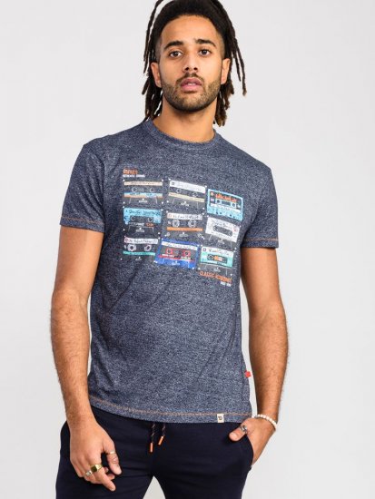 D555 Apsey Multi Cassette Tape Printed T-Shirt - Trička - Trička nadměrné velikosti - 2XL-14XL