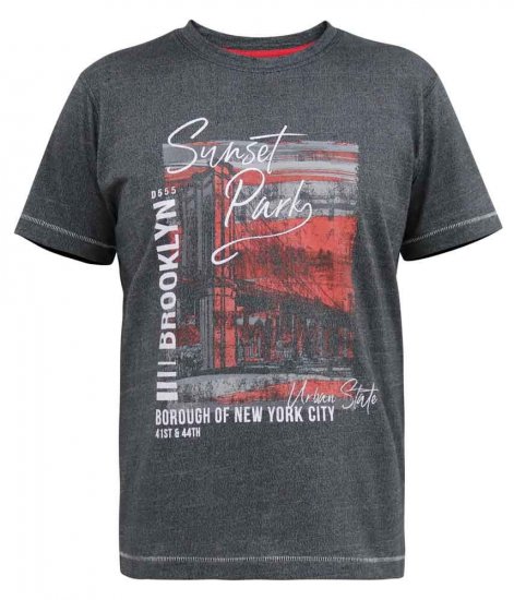 D555 Bramfield Sunset Park Brooklyn Printed T-Shirt - Trička - Trička nadměrné velikosti - 2XL-14XL