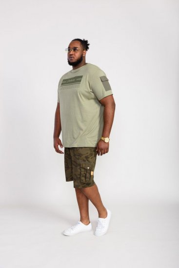 D555 Yarwell Printed T-Shirt With Sleeve Pocket - Trička - Trička nadměrné velikosti - 2XL-14XL