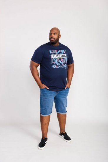 D555 Prestwick Florida Floral Printed T-Shirt - Trička - Trička nadměrné velikosti - 2XL-14XL