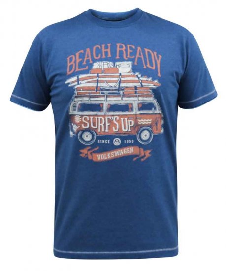 D555 Tavistock Official VW Surf'S Up Printed T-Shirt - Trička - Trička nadměrné velikosti - 2XL-14XL